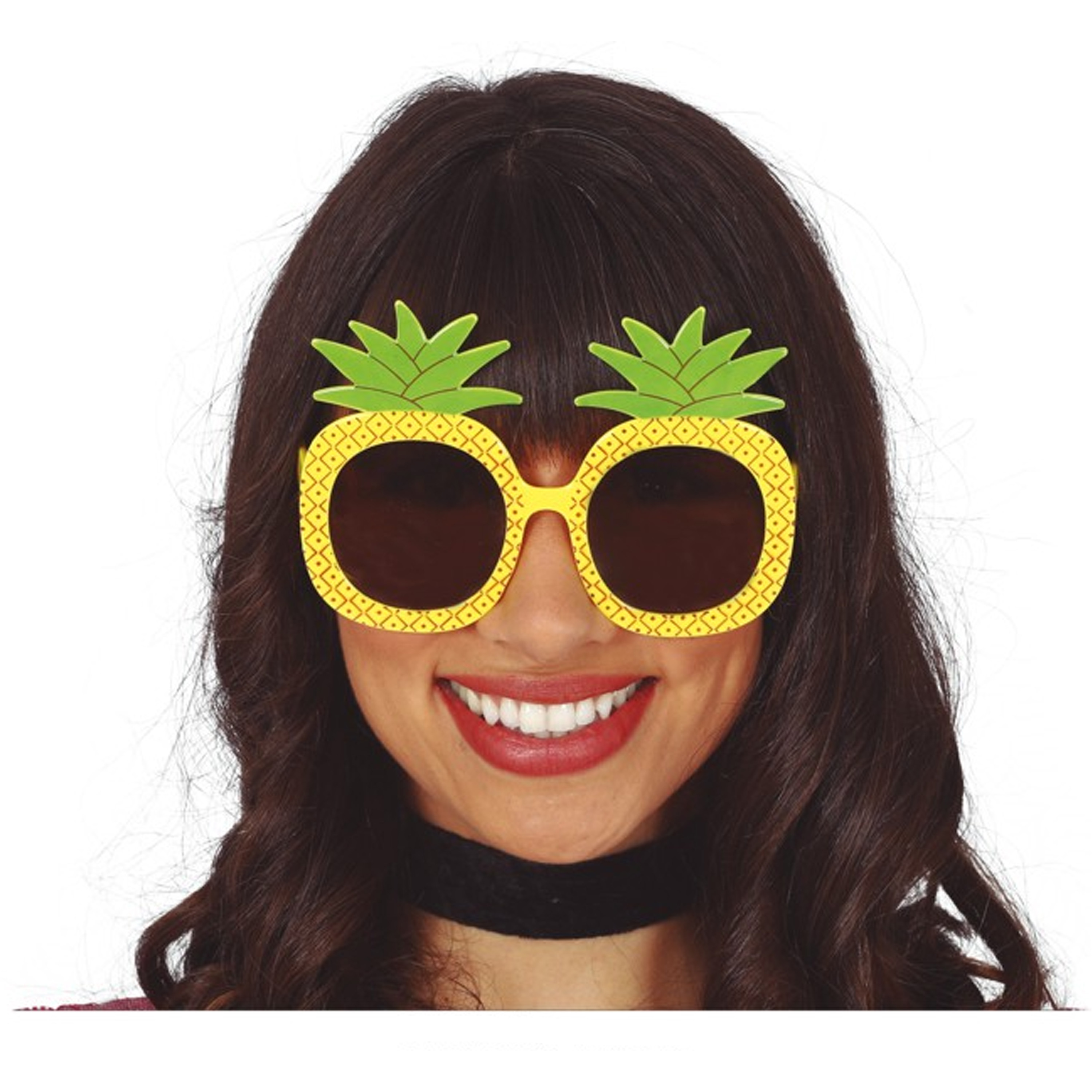 Toppers Carnaval-verkleed party bril Ananas Tropisch-Hawaii thema plastic volwassenen