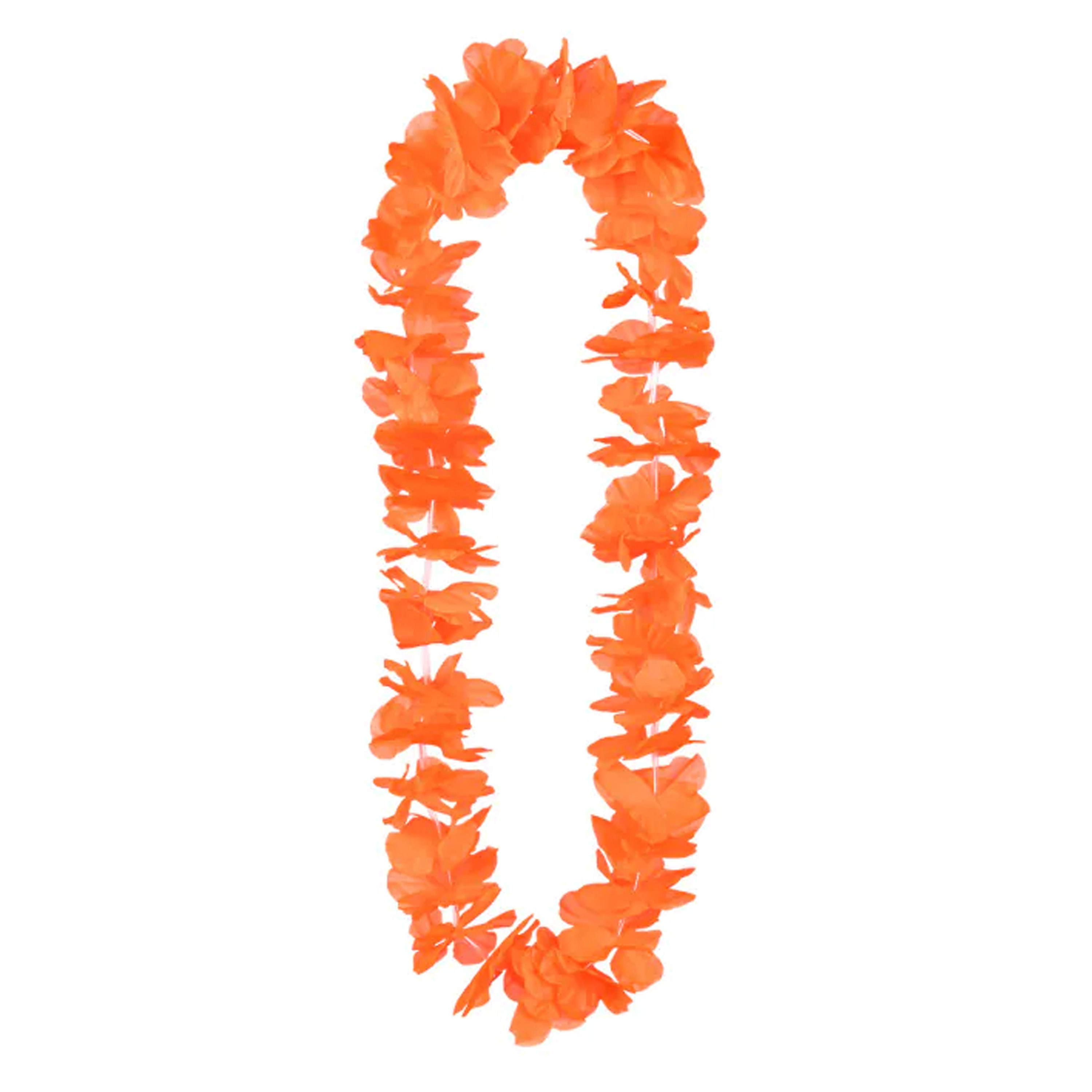 Toppers - Hawaii krans/slinger - Tropische kleuren oranje - Bloemen hals slingers