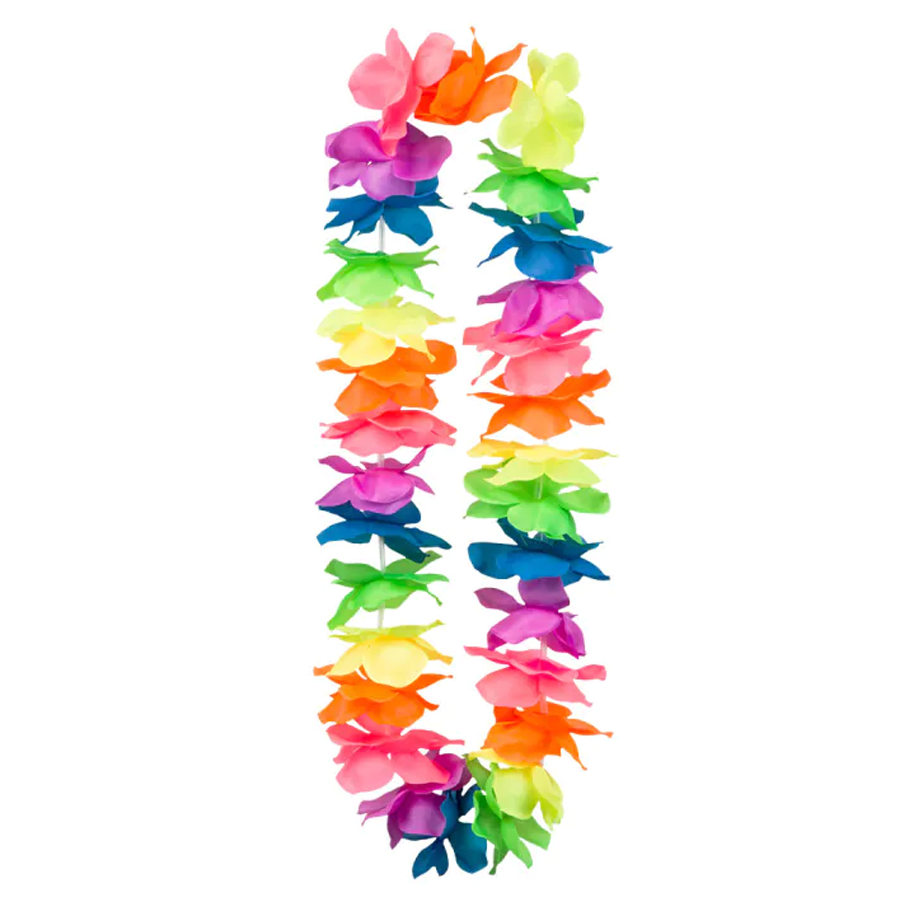 Toppers - Hawaii krans/slinger - Tropische/zomerse kleuren mix - Bloemen hals slingers