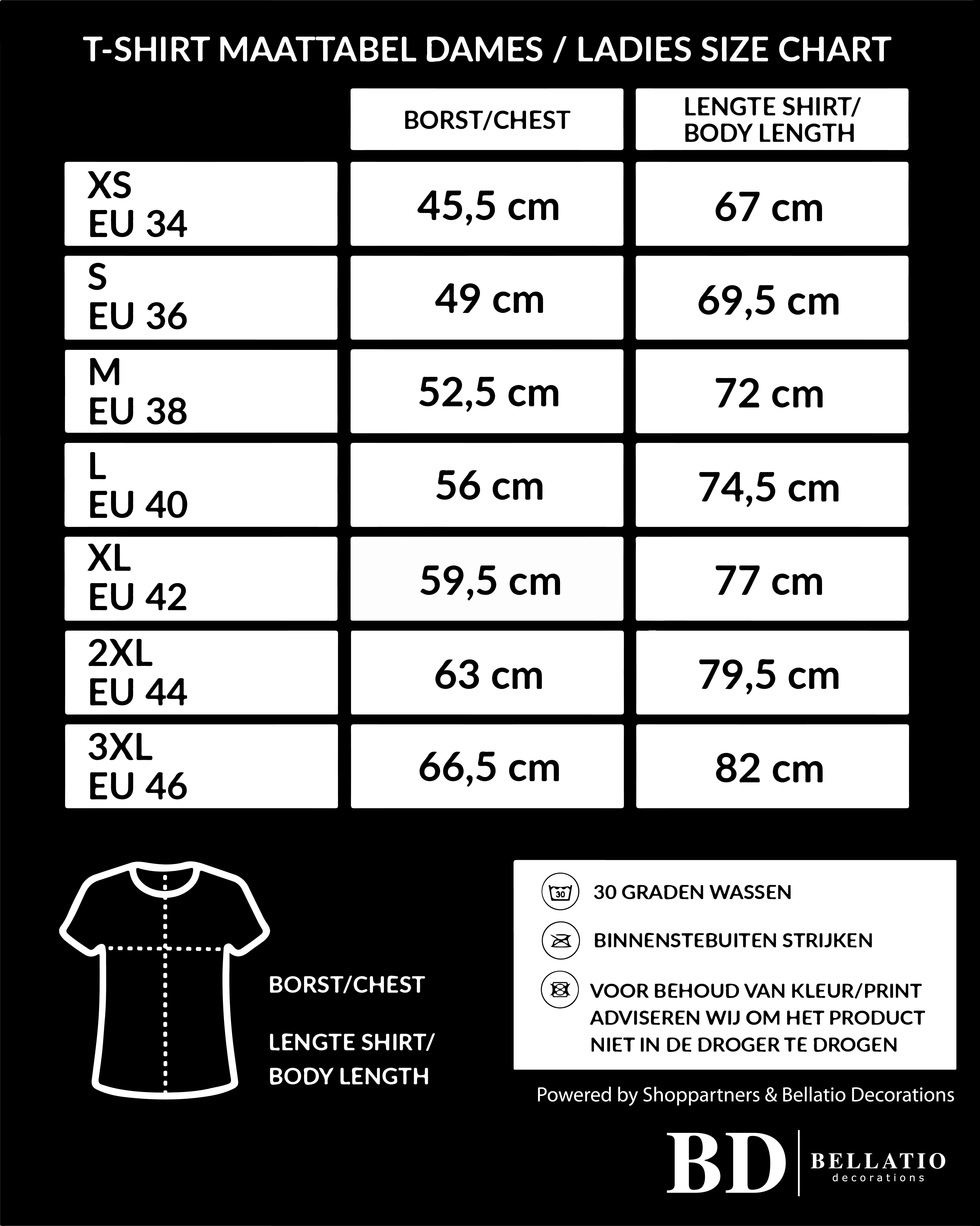 Hawaii slinger t-shirt zwart voor dames